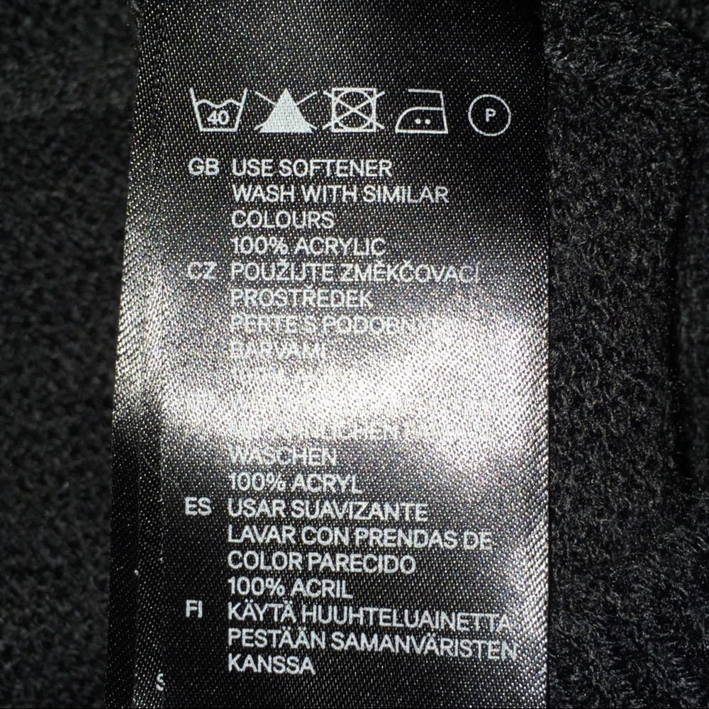 H&M Divided 8 Dress Black Sweater Short Sleeve - Picture 7 of 7